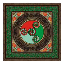 Celtic Color Spirals posters