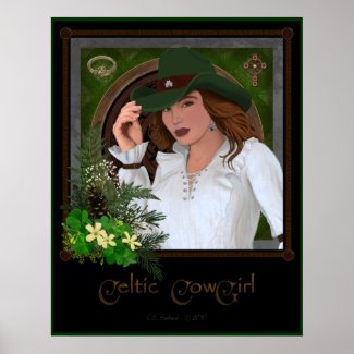 Celtic Cowgirl Frameable Print print