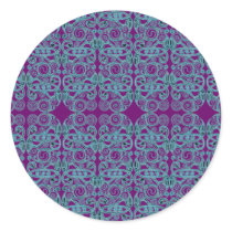 Celtic Cranes & Spirals Stickers, Purple