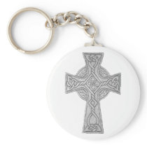 Celtic Cross 3 Black Key Chains