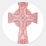 Celtic Cross 3 Round Stickers