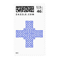 Celtic Cross 6 Blue Stamps