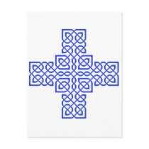 Celtic Cross 6 Blue postcards