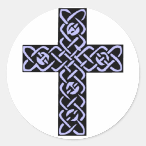 Celtic Cross 7 Purple Sticker