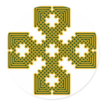 Celtic Cross 8 Gold stickers