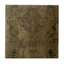 Celtic Cross and Celtic Knots Ceramic Tile