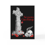 Celtic Cross and Raven Christmas Card