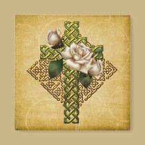 Celtic Cross and Roses magnets