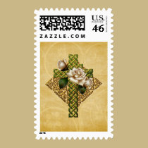 Celtic Cross and Roses stamps