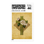 Celtic Cross and Roses Postage Stamps