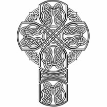 celtic cross blackwhite key chain photo sculptures