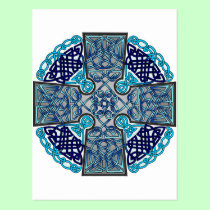 Celtic Cross Blue postcards