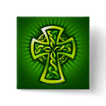 Celtic cross pinback buttons