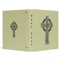 Celtic Cross Design Sage Green Scrapbook Binder