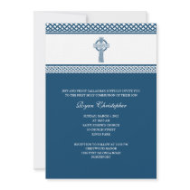 Celtic Cross First Holy Communion Invitation