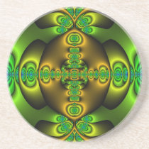 Celtic Cross Fractal Art Beverage Coaster