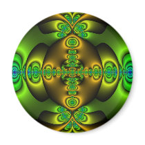 Celtic Cross Fractal Art Refrigerator Magnets