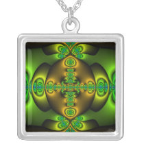 Celtic Cross Fractal Art Necklaces