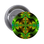 Celtic Cross Fractal Art Pin