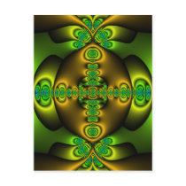 Celtic Cross Fractal Art Post Card
