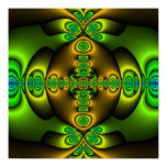 Celtic Cross Fractal Art Poster