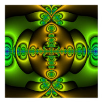 Celtic Cross Fractal Art Poster