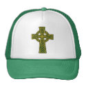 Celtic Cross gold and green Trucker Hats