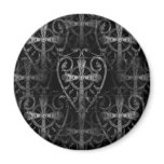Celtic cross in heart gothic crypt door magnet