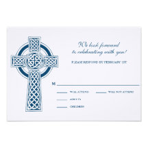 Celtic Cross RVSP Card Announcements
