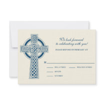 Celtic Cross RVSP Card Custom Invites