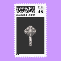 Celtic cross silver - postage stamps by Horseshoes3 Celtic cross silver - postage stamps