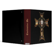 Celtic Cross & Skull (Gold) Vinyl Binder