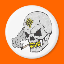celtic cross skull magnets
