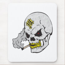 celtic cross skull mousepads