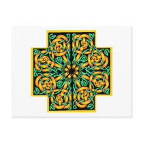 Celtic cross- snakes colors postcards