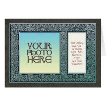 Celtic Design Border  Photo Frame Greeting Card