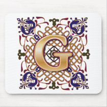 Celtic Design Letter G Mousepad