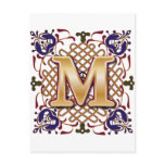 Celtic Design Letter M Post Card