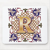 Celtic Design Letter R Mousepads