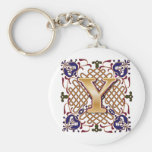 Celtic Design Letter Y Keychain
