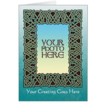 Celtic Design Photo Frame Greeting Card
