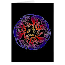 Celtic Dog Chase (rainbow version) cards