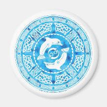 Celtic Dolphin Refrigerator Magnet