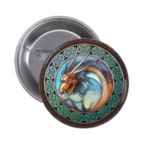 Celtic Dragon Button