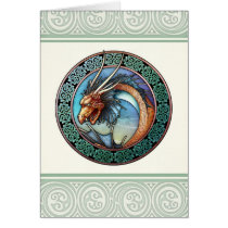 Celtic Dragon Design Greeting Card