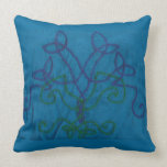 celtic embroidery tree pillows