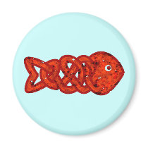 CELTIC FISH magnets by JellyRollDesigns CELTIC FISH magnets