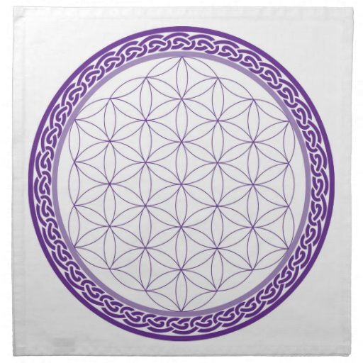 Celtic Flower of Life grid for Psychic Work Napkin Zazzle