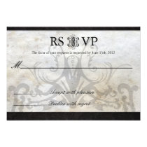 Celtic Gaelic Knot  Wedding RSVP Card Personalized Announcement