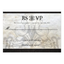 Celtic Gaelic Knot  Wedding RSVP Card Personalized Announcement